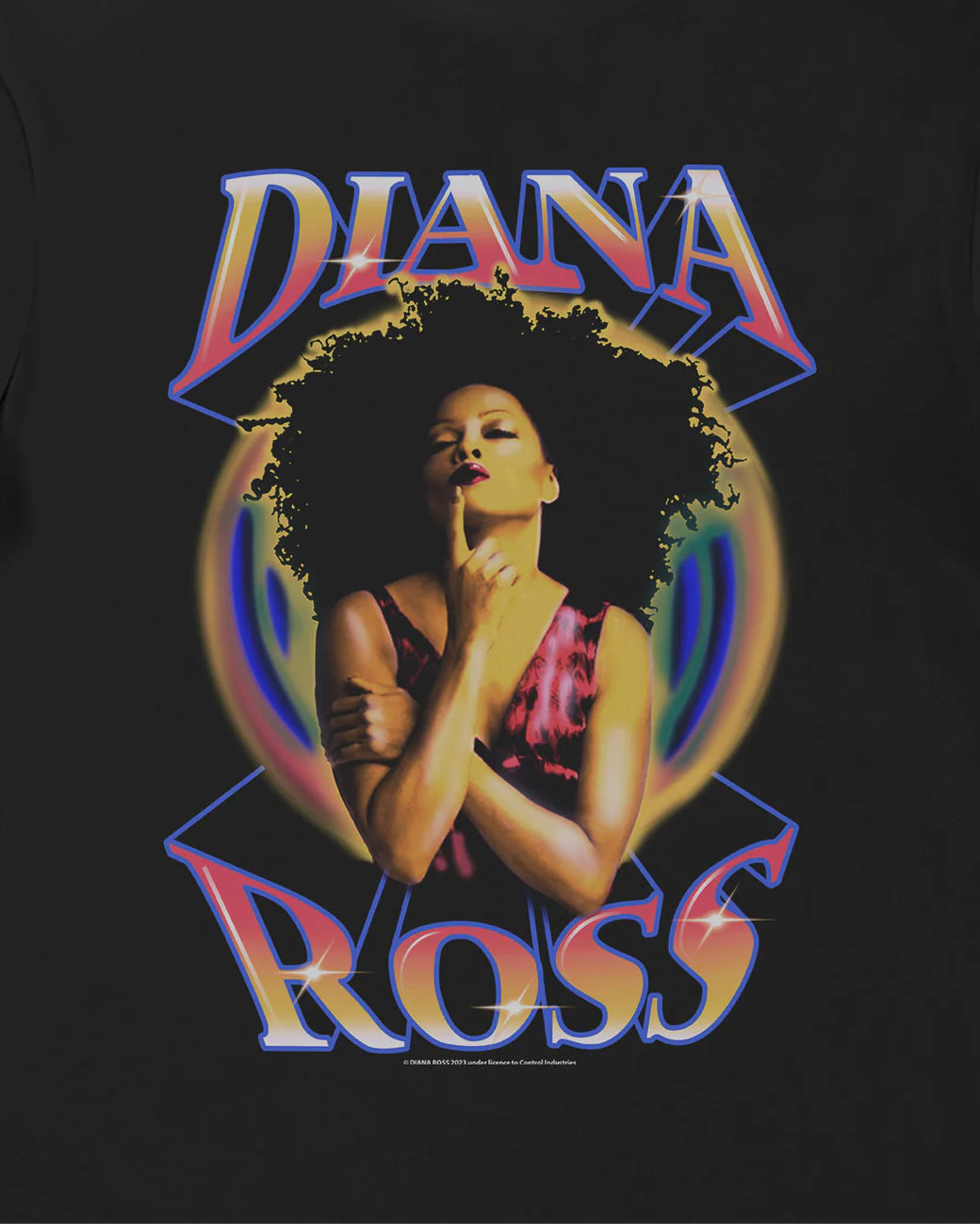 Official Diana Ross 80's tshirt - black