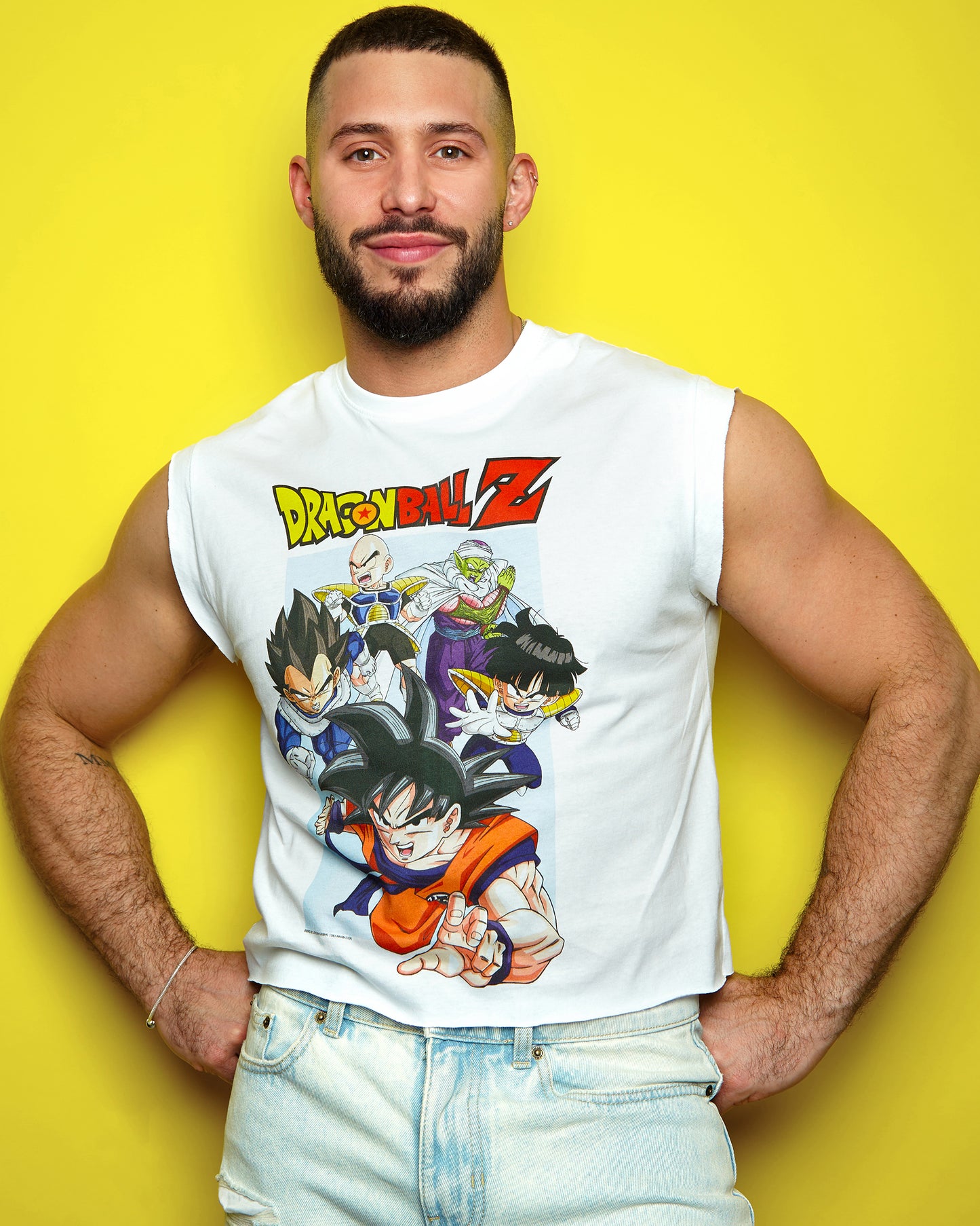 Official Dragon Ball Z Sleeveless crop/tshirt crop - white