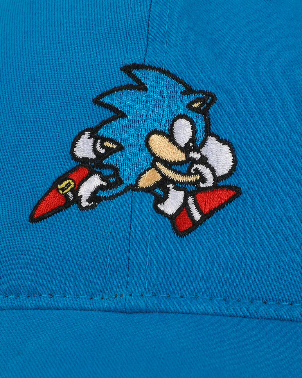 Official Sonic The Hedgehog Heavy Cotton Wash Adult Adjustable Slide Blue Cap