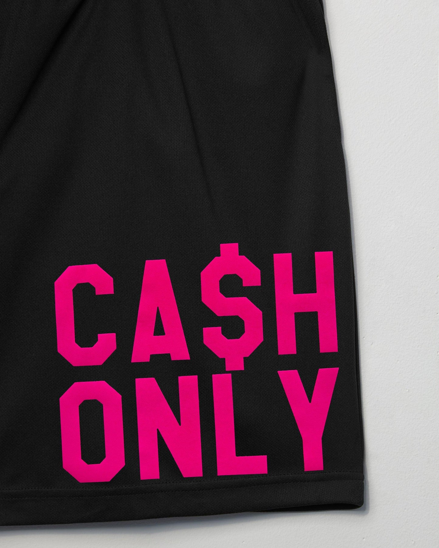 Double Pack - Cash only florescent pink - Black tank and basketball shorts - Full outfit.