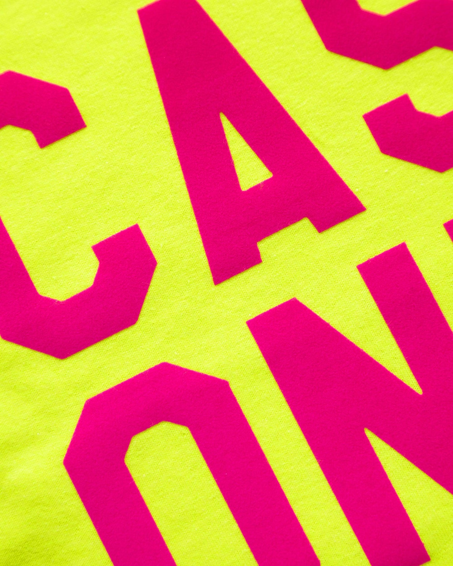 Fluorescent pink flock cash only - Fluorescent yellow tshirt