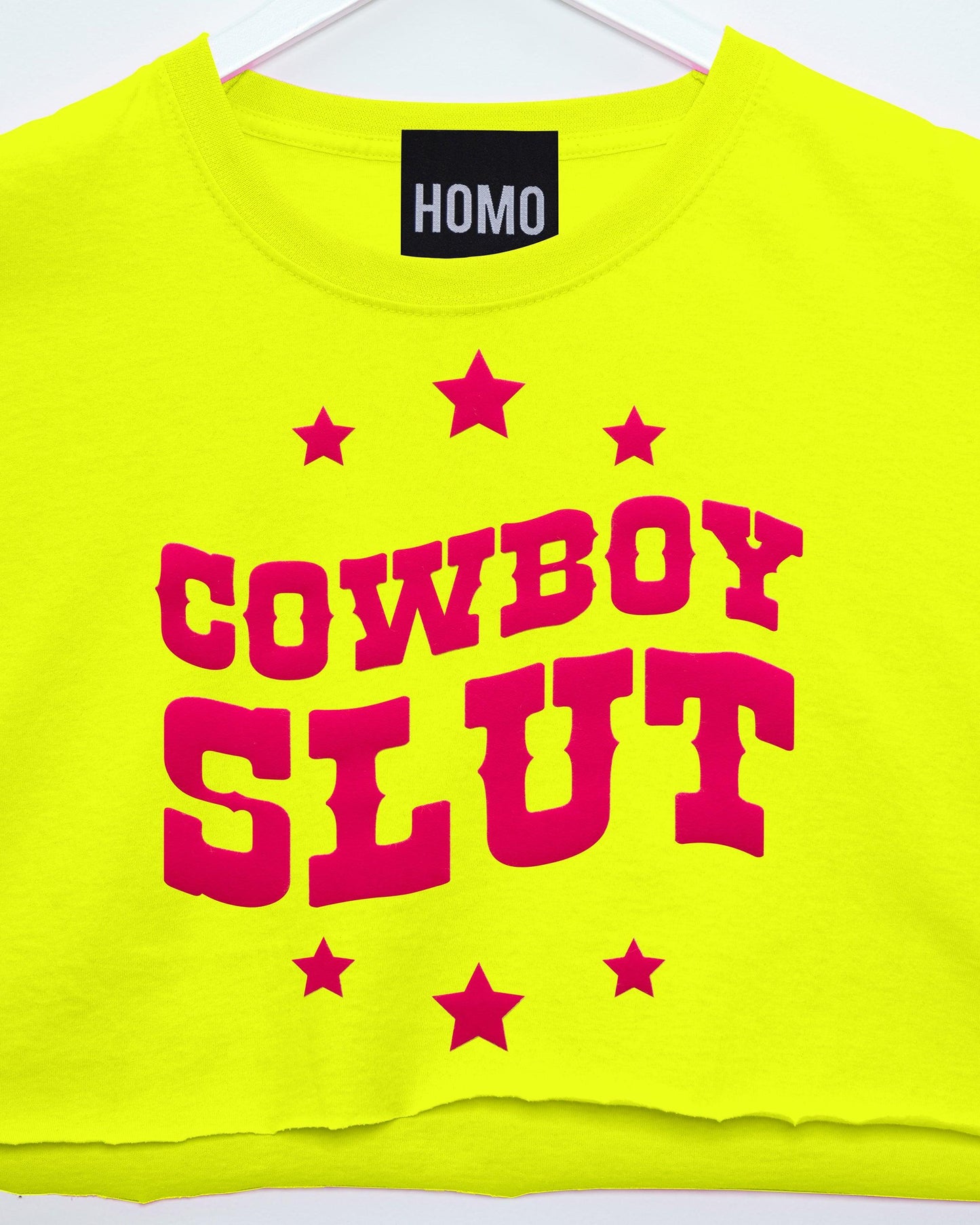 Fluorescent cowboy slut - fluorescent yellow crop - HOMOLONDON