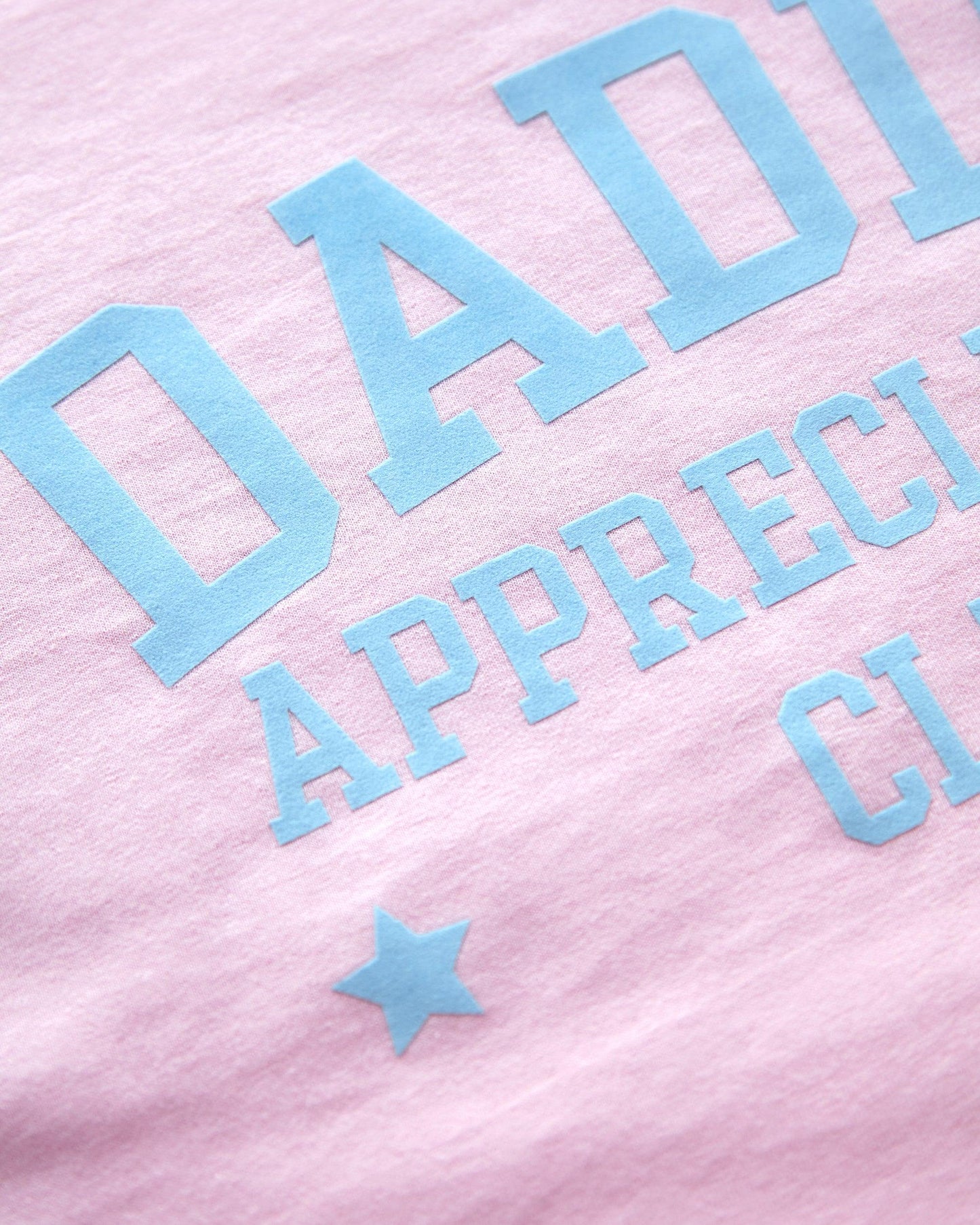 Daddy appreciation club, light - flock – top. crop HOMOLONDON blue on pink