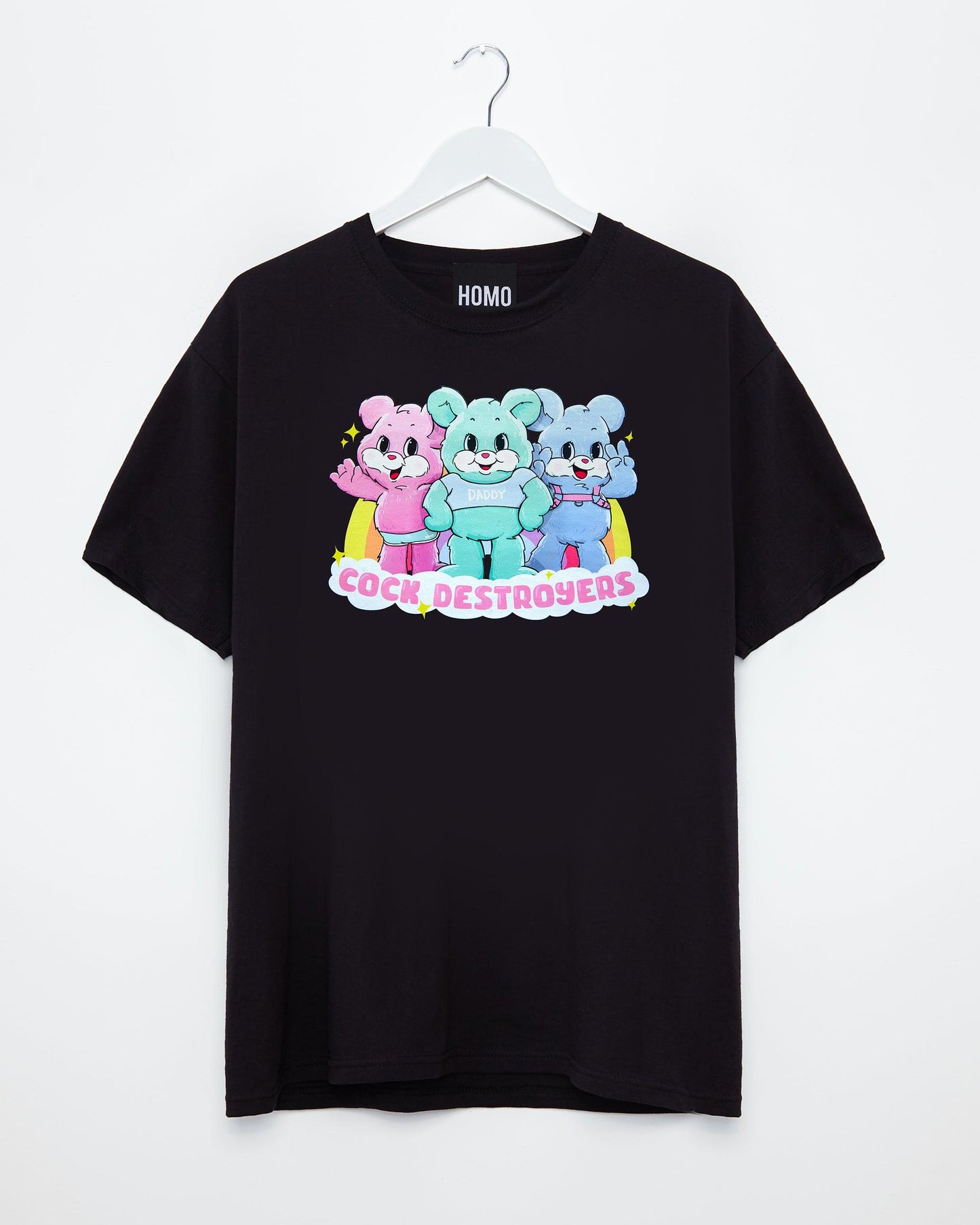 The cock destroyer bears - black tshirt - HOMOLONDON