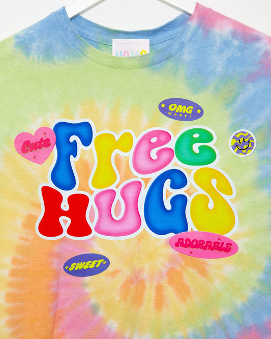 Free Hugs - tie dye tshirt