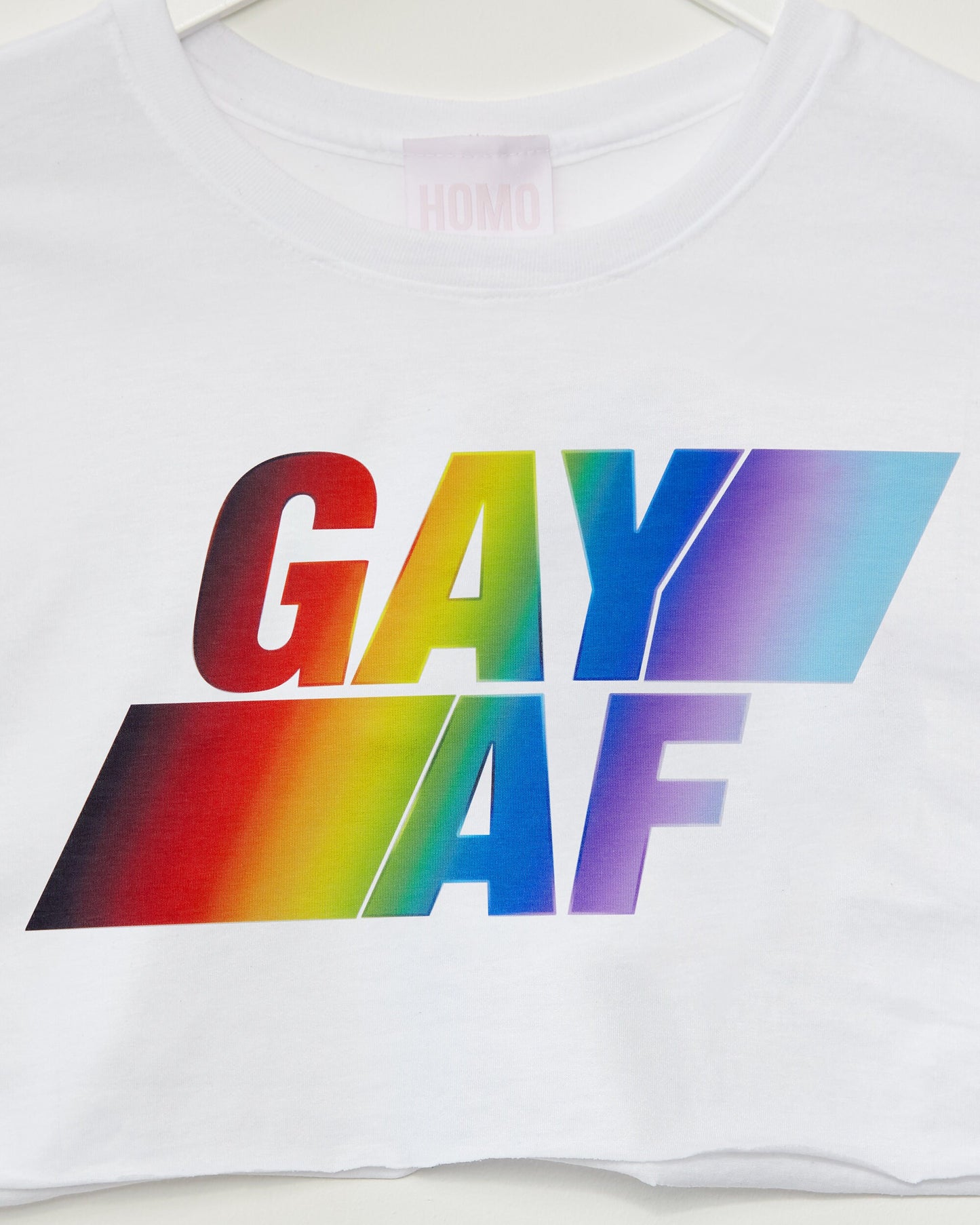 XL - Gay AF on white - crop