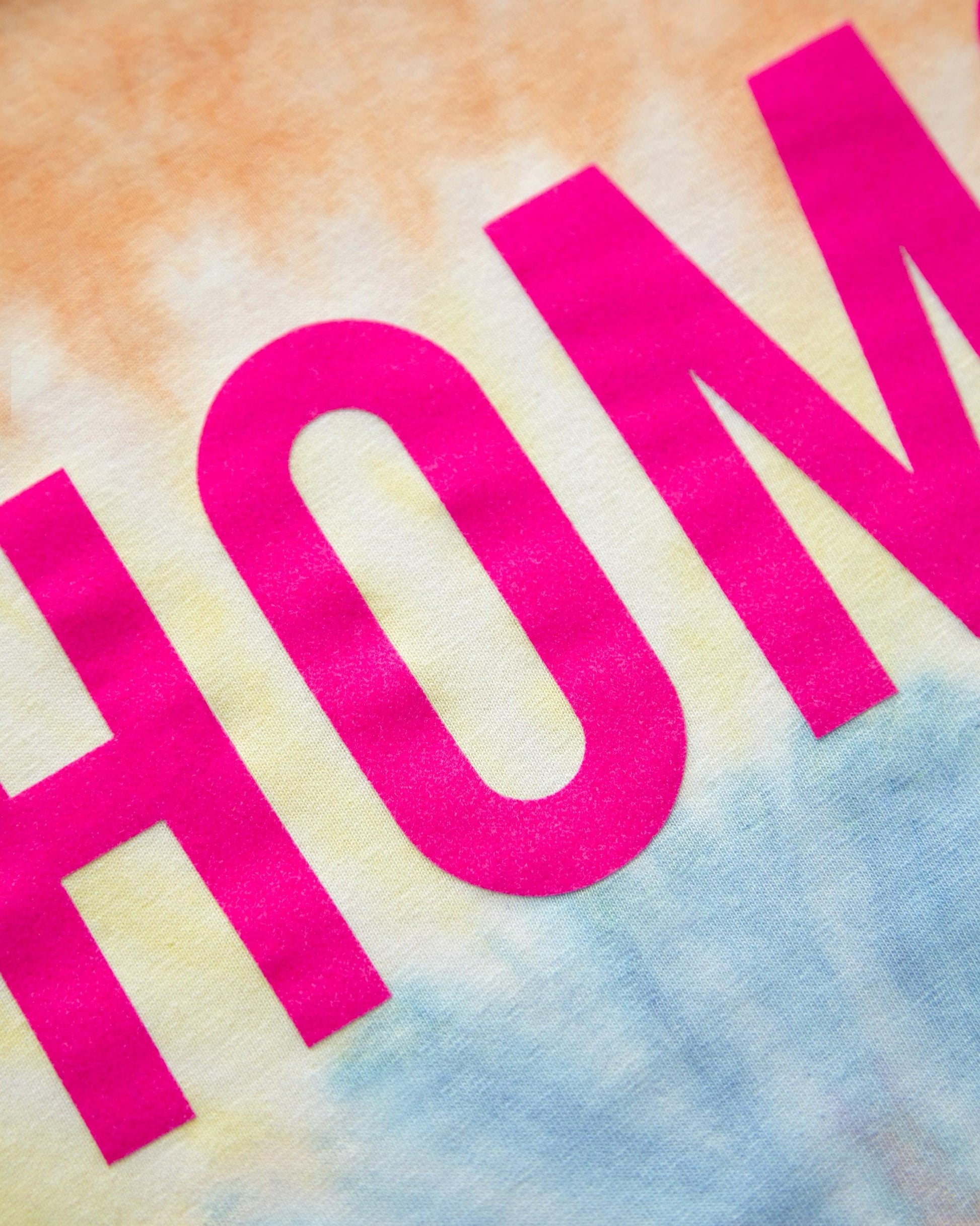 Pink flock HOMO - tie dye light weight crop - HOMOLONDON