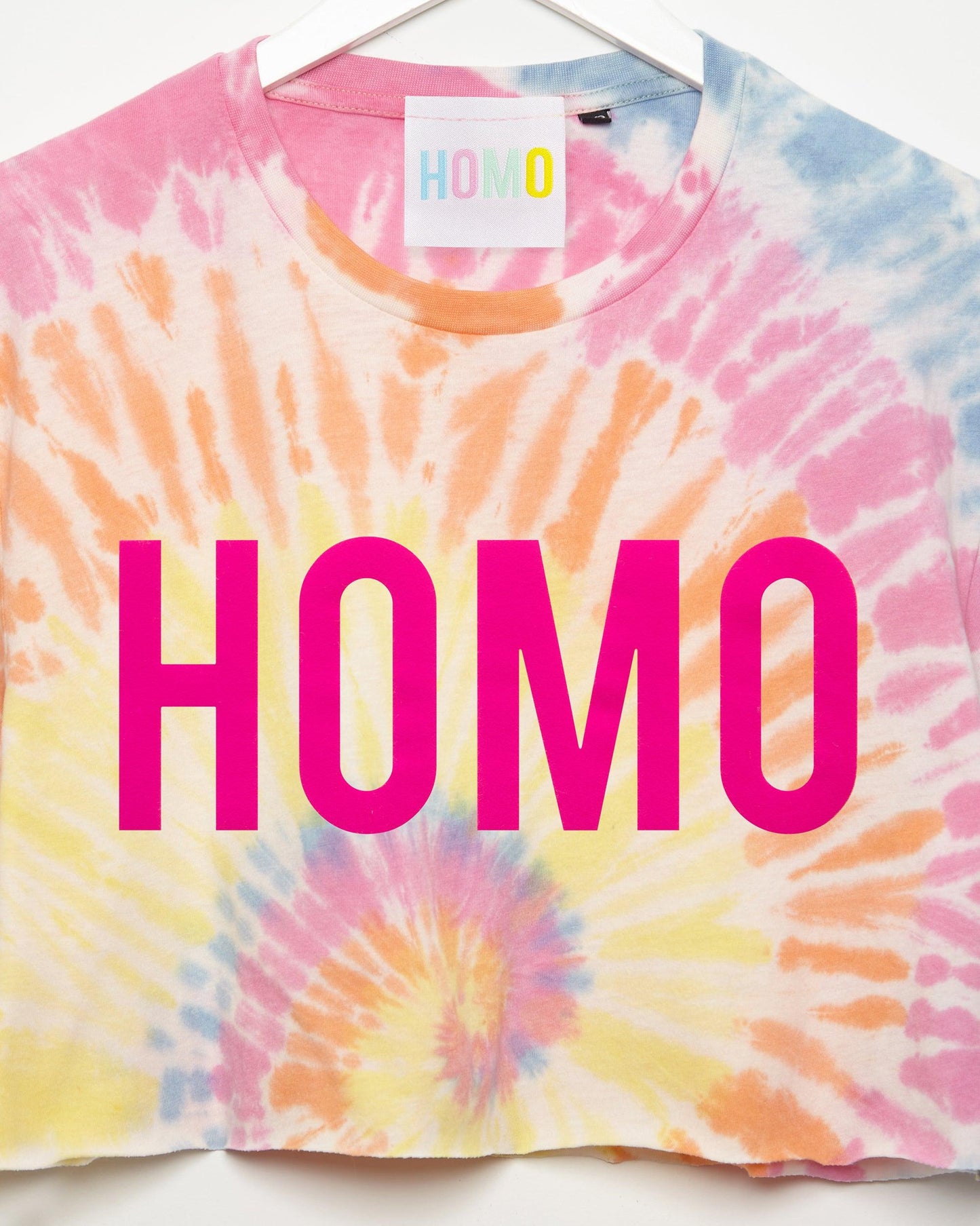 Pink flock HOMO - tie dye light weight crop - HOMOLONDON