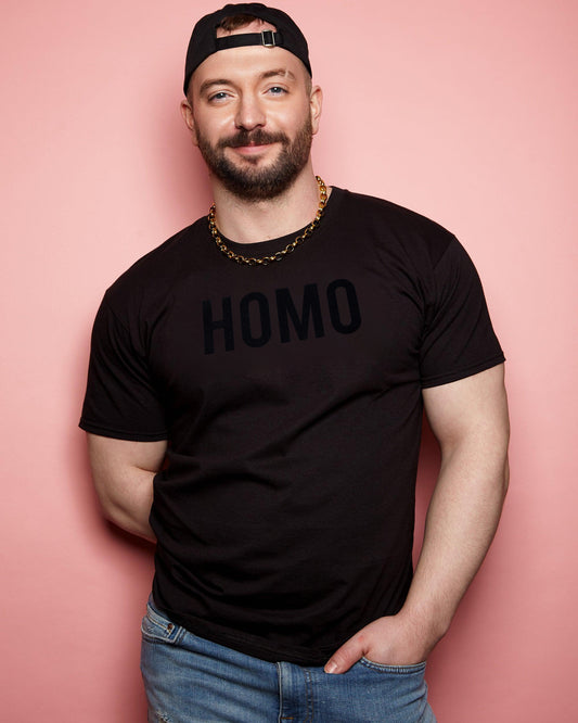 HOMO Black flock - black tshirt