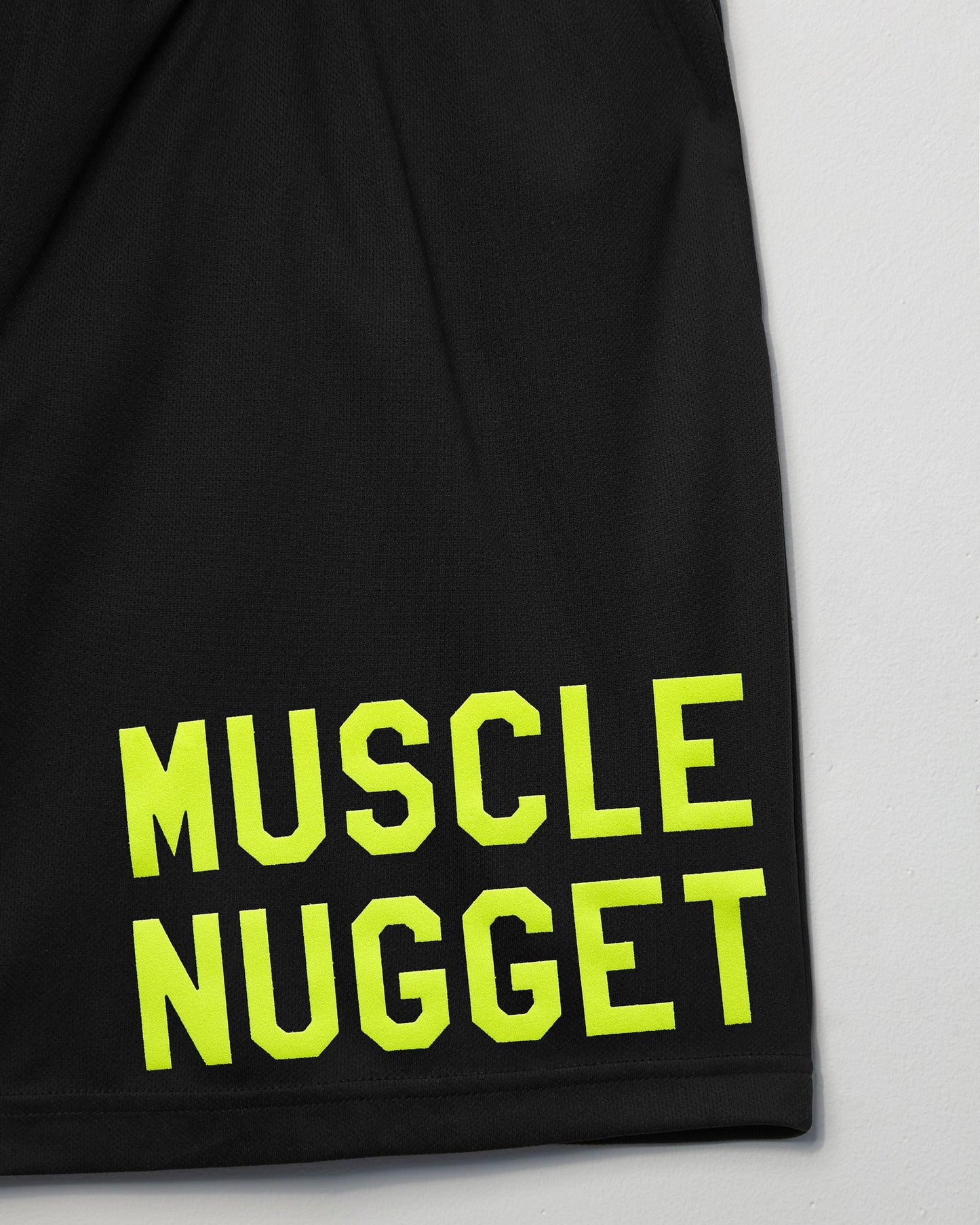 Double Pack - Muscle nugget fluorescent yellow - Black tank and basketball shorts - Full outfit.