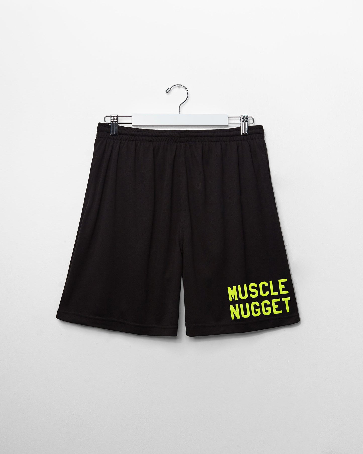 Double Pack - Muscle nugget fluorescent yellow - Black tank and basketball shorts - Full outfit.