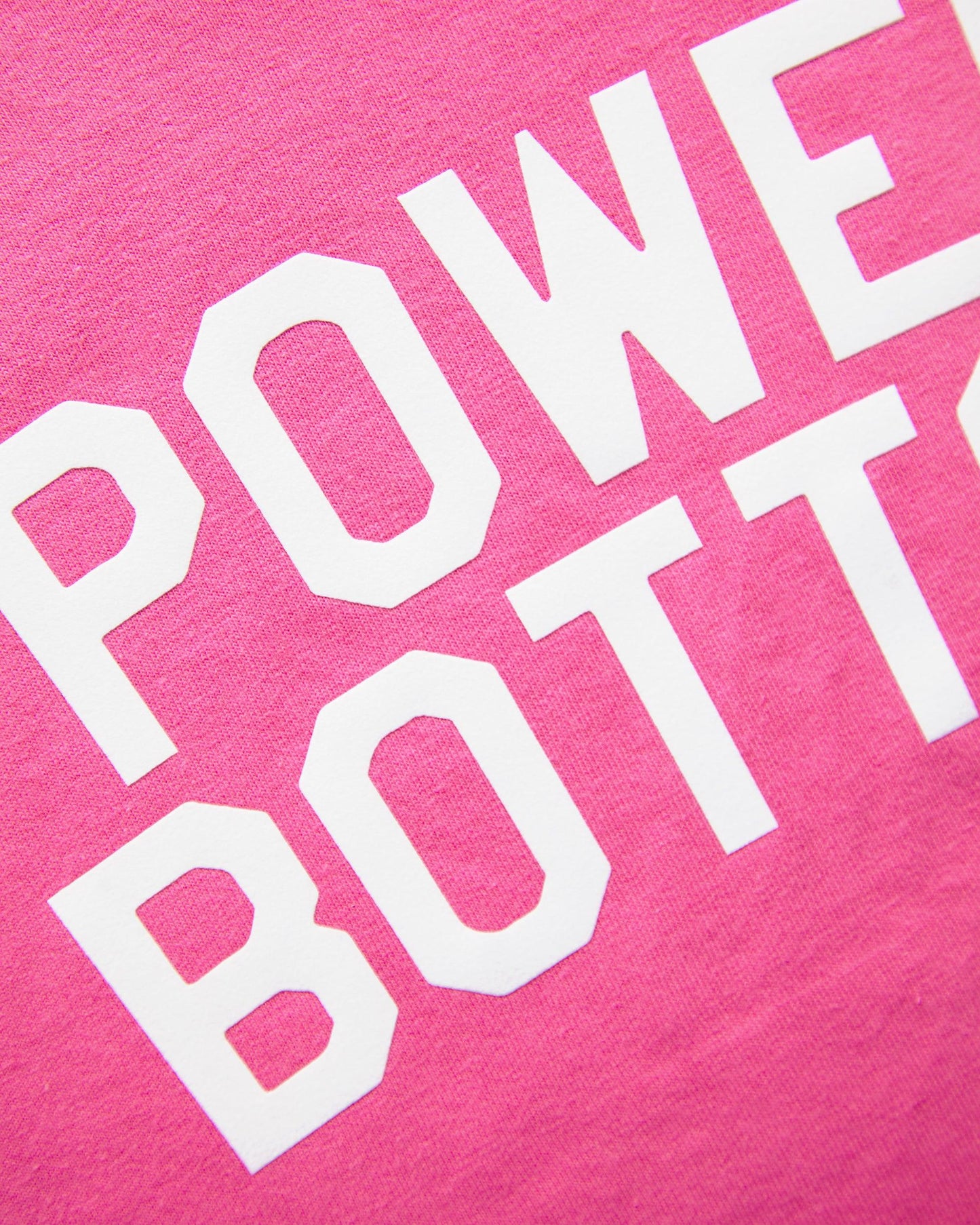 White flock power bottom - pink tshirt