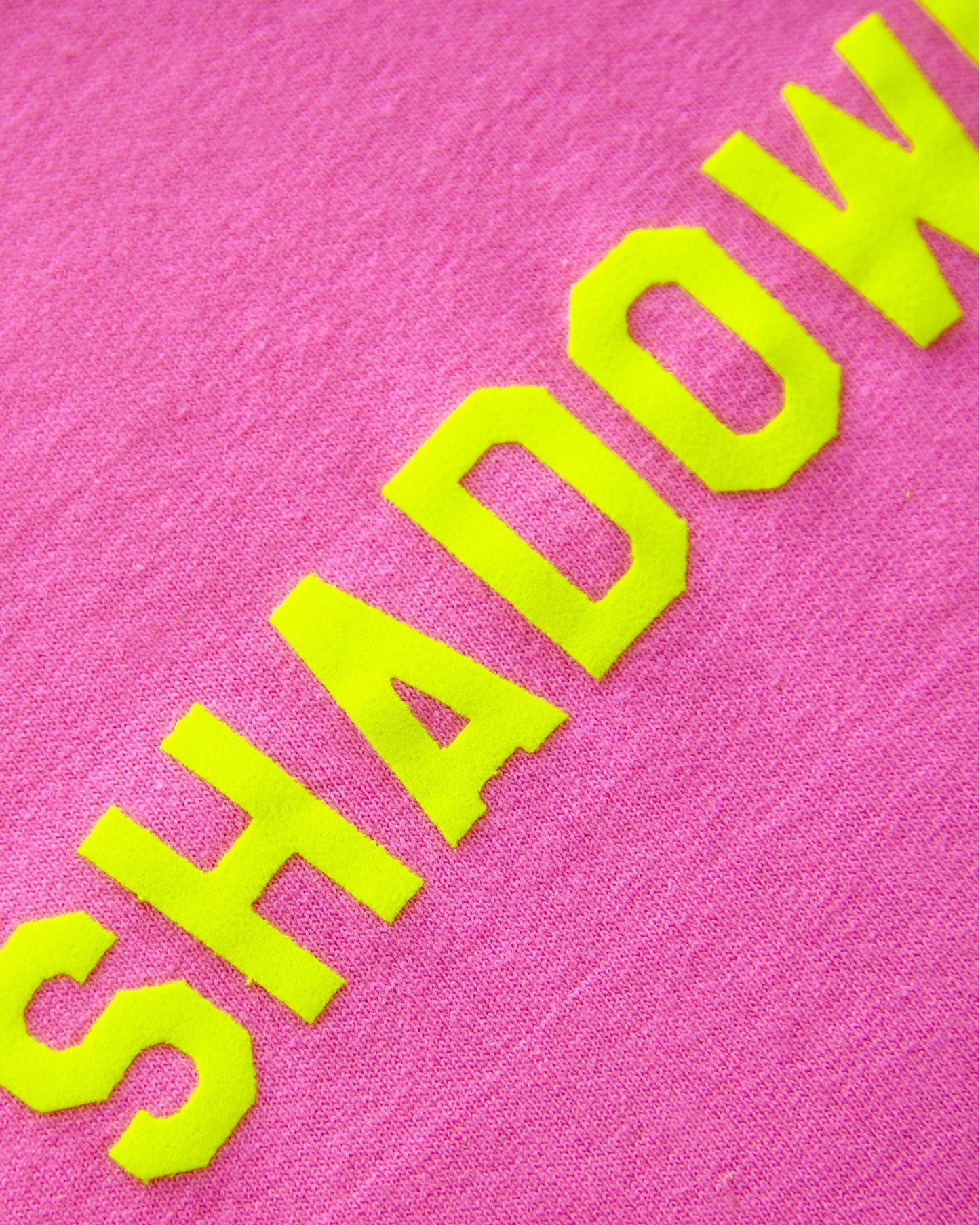 Fluorescent yellow flock shadowbanned - pink crop top