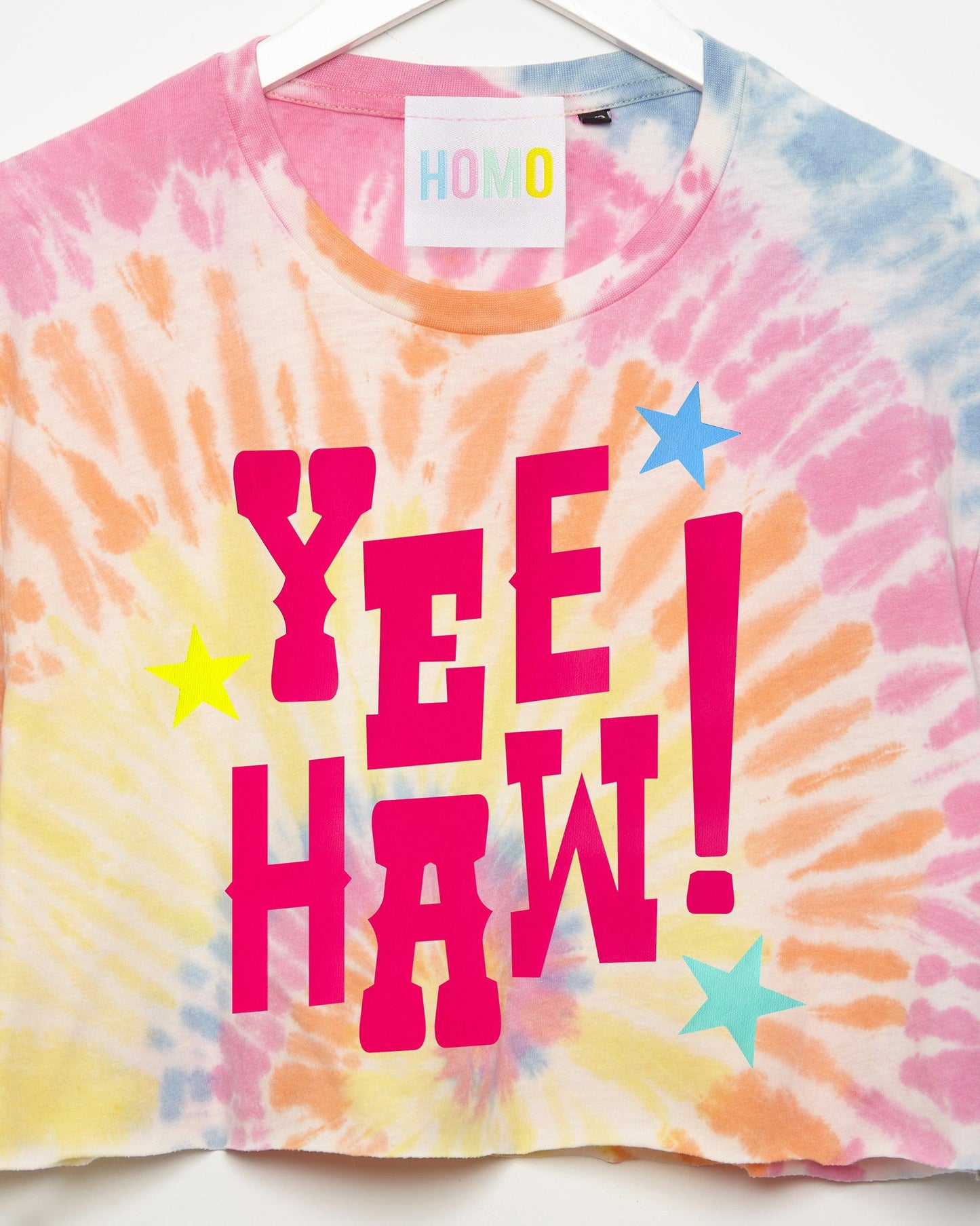 YEE HAW! - tie dye light weight crop - HOMOLONDON