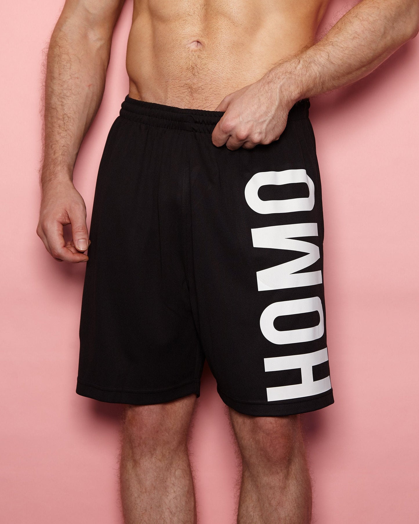 Large HOMO Logo Shorts - White/Black