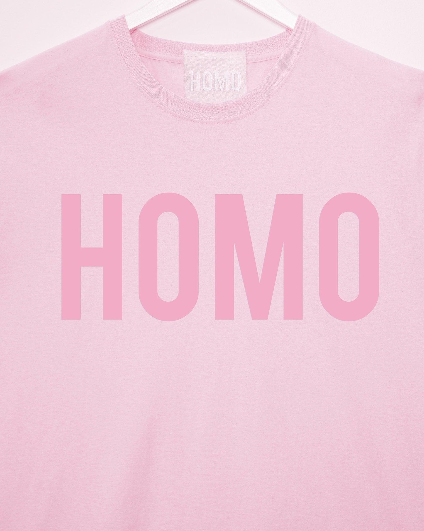 HOMO, pink on pink - sideless tee